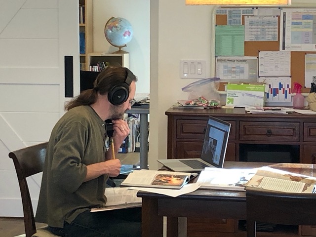 Mike running a D&D session over Zoom
