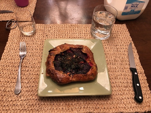 Beet galette.  All part of the weeklong celebration after inauguration