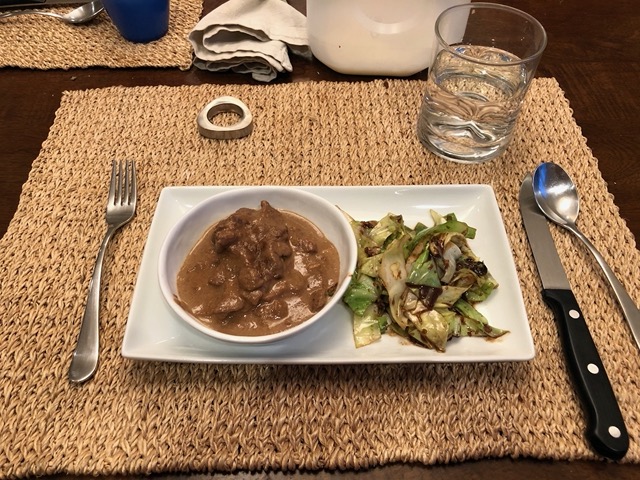 Persian stew and quick green salad
