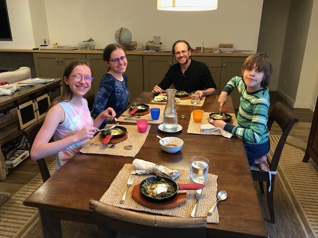 The family with shakshuka