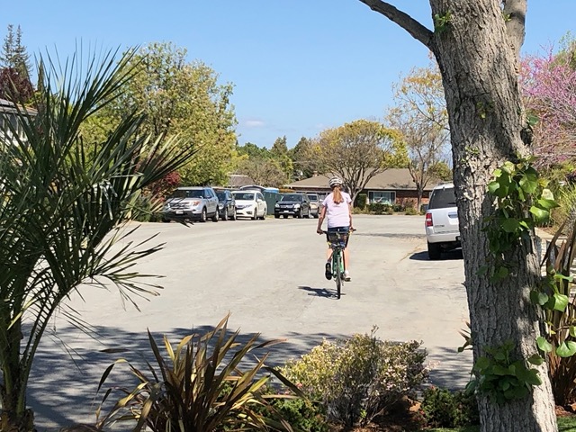 First time back on her bike in a year