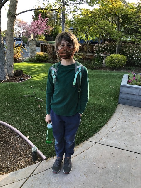 Owen on his first day of school
