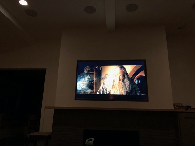 Watching Lord of the Rings with Ellie as she finished the first book