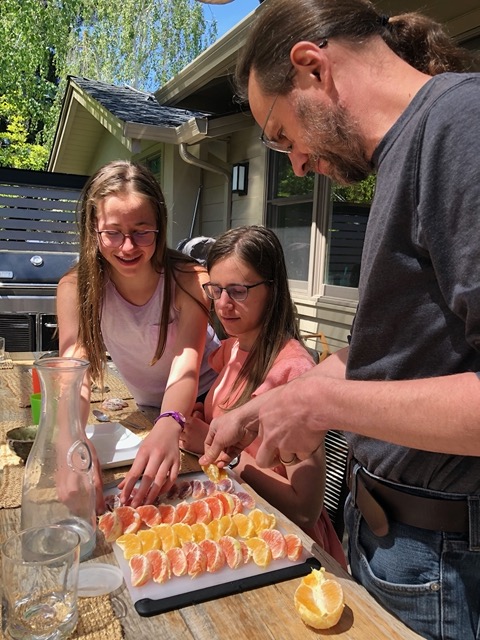 A rainbow of citrus for dessert