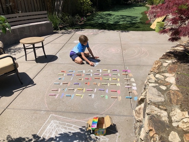 He made a grid of all the colors