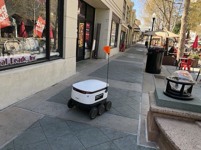 Delivery robot in Mountain View