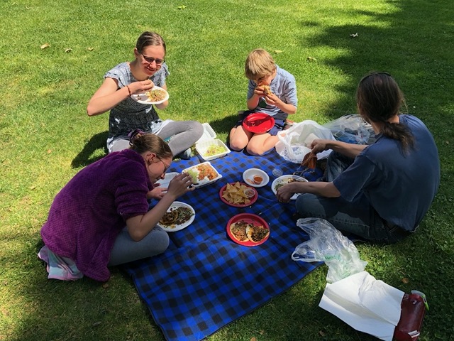 And enjoy them in the park (can't eat in due to pandemic)