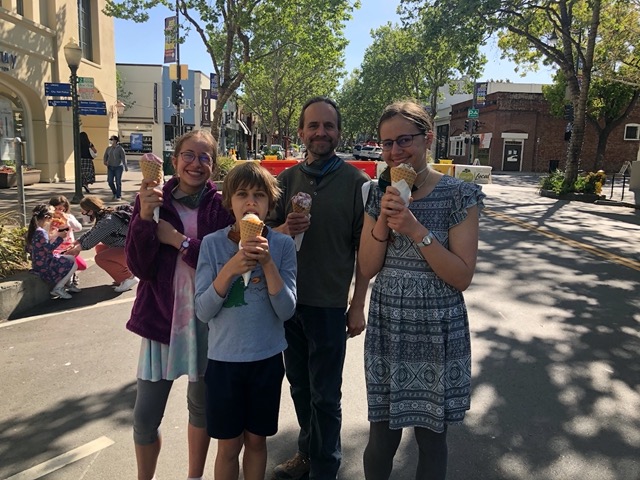 We eat it on University Ave, which is closed to cars during the pandemic