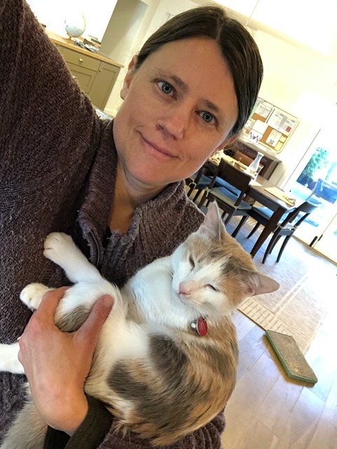Good to have her relaxing and cuddly