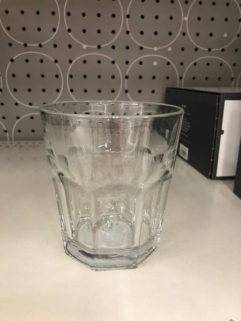 Close up of one of the new glases.  I like that these are cafe-style