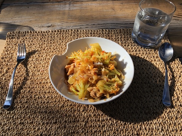 SIchuan stir fried sweet stem cauliflower