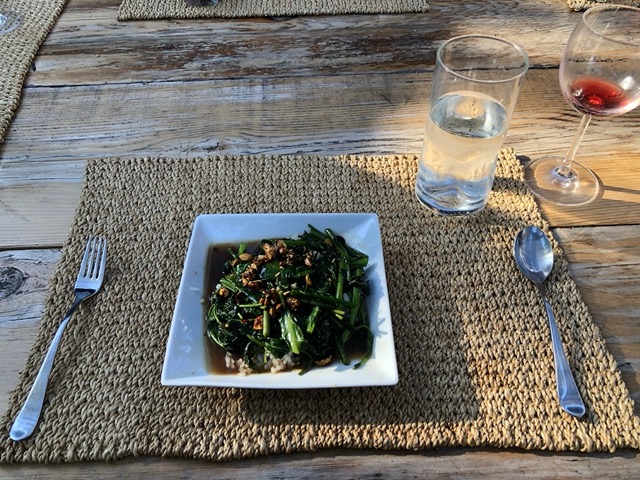 Thai stir fried water spinach