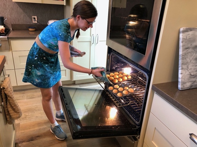 Pulling them out of the oven