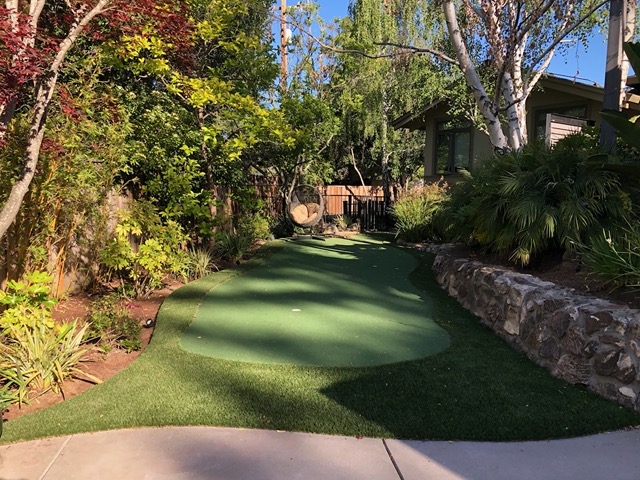 Last view of the putting green