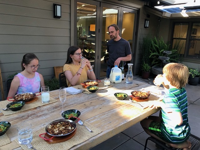 The family at dinner