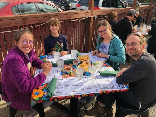 Unexpected dinner at a Mexican place in Santa Cruz, due to an accident on 17