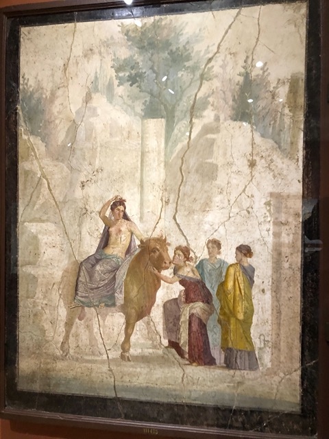 Fresco of Europa and the bull (Zeus) which adorned the wall of a dining room