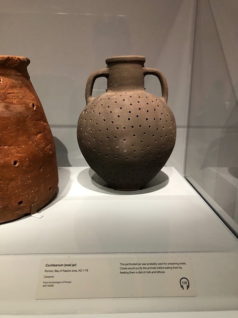A snail-preparation jar.  They'd be fed milk and lettuce here to clear their systems before eating them