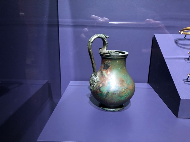 Closeup of the bronze jug