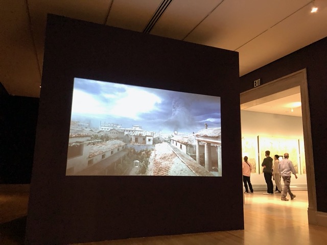 The exhibit ended with a movie that recreated the eruption