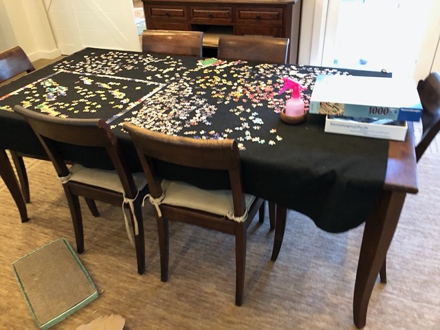 ... in nice weather (8 months of the year) this can be a semi-permanent puzzle table