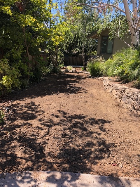 The landscapers have put the dirt in!