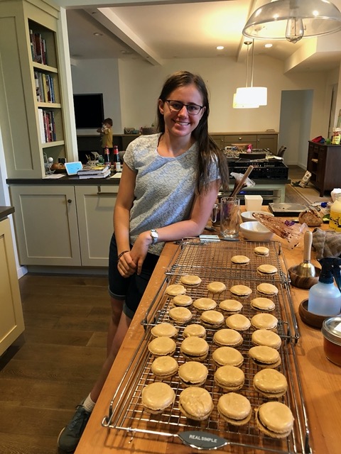 Lela made macarons for the French camp