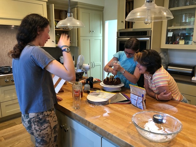 Putting the fresh glaze on!