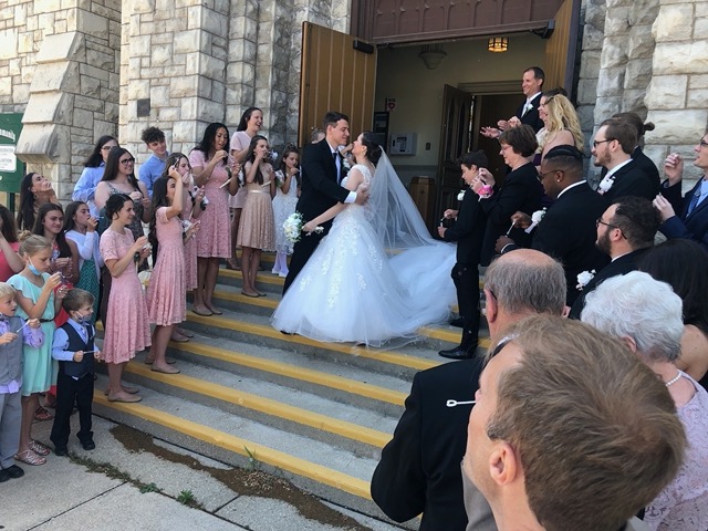 On the steps