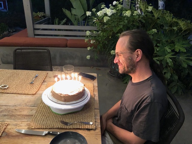 Mike with his birthday cake