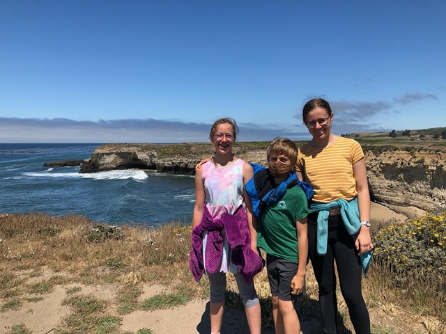 The kids above one of the coves