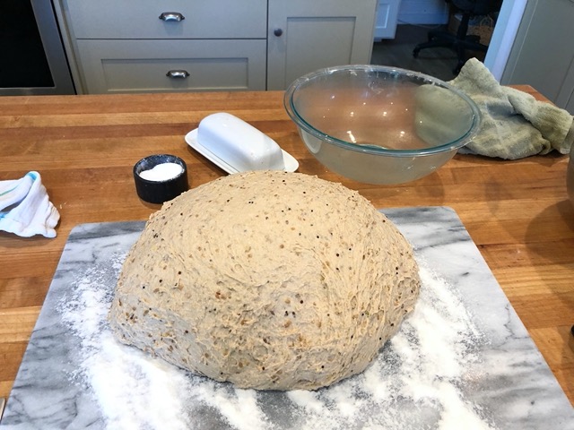Quadruple bread recipe.  Turns out that's a bit too large to handle