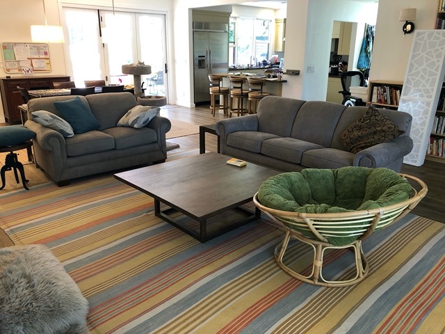 I used this photo of the living room for a color comparison