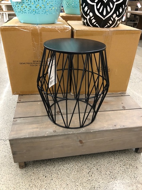 And a table/stool for the hanging chair area