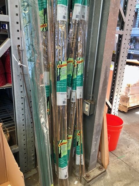 But ultimately chose these bamboo poles which I would lash together