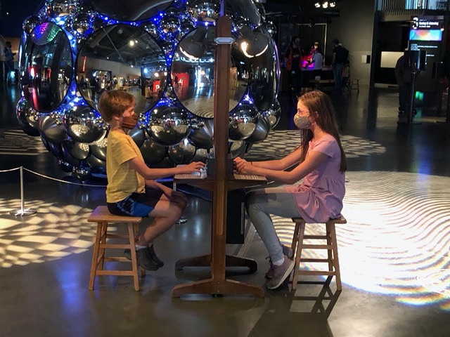 Ellie and Owen at the Exploratorium