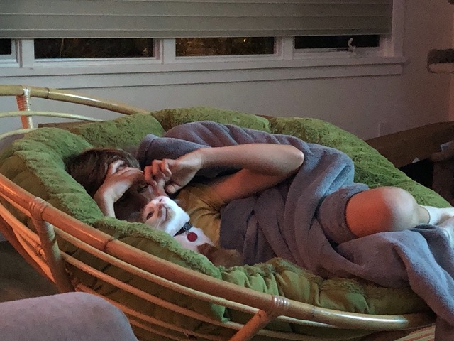 Watching a movie with Gizmo
