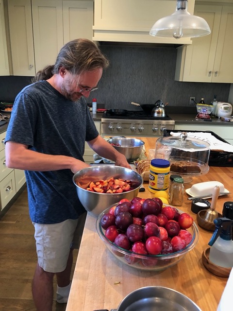 Mike with gorgeous summer stonefruit