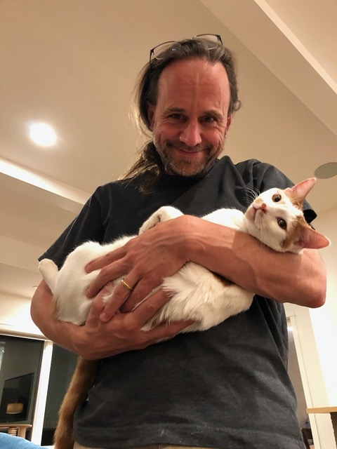 Mike with happy Gizmo
