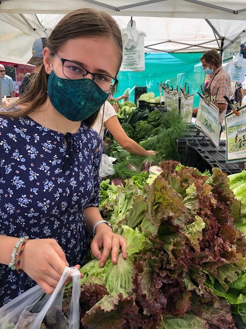 Lela at the market