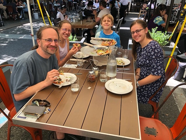 We went out to lunch after the market