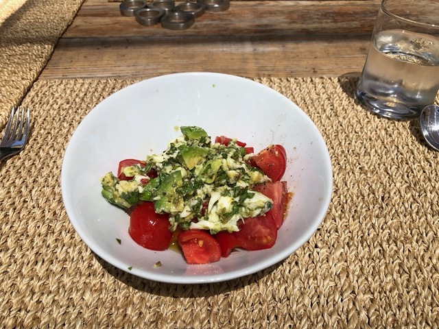 Tomato and marinated mozzarella salad