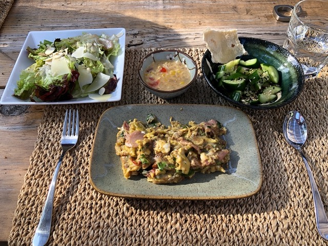 Our last dinner at home