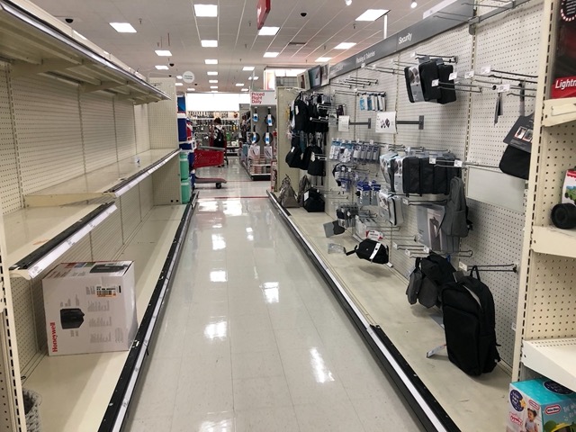 Because the aisles were super picked over!