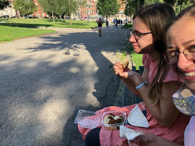 Once we've settled in we get dinner and eat in the Common