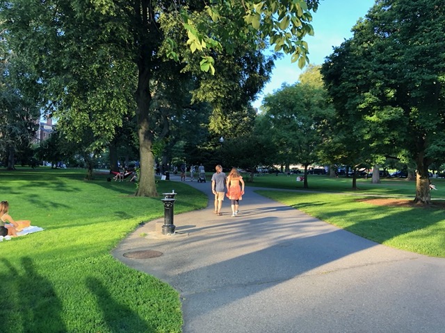 It's a beautiful evening.  Lots of people out enjoying it