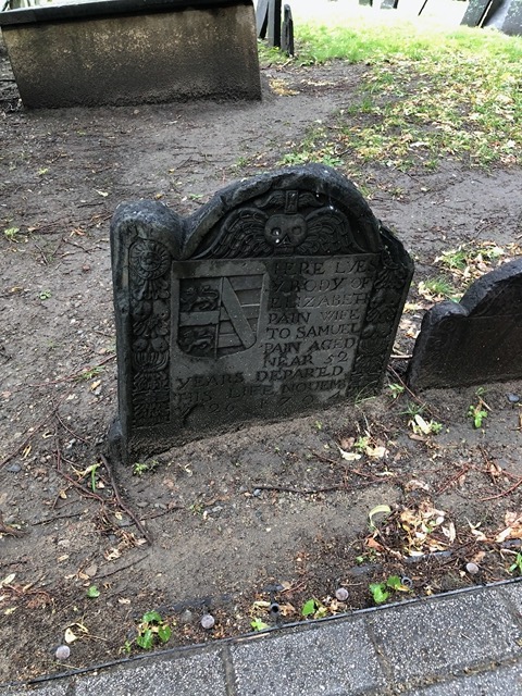 Elizabeth Pain's grave, inspiration for Hester Prynn