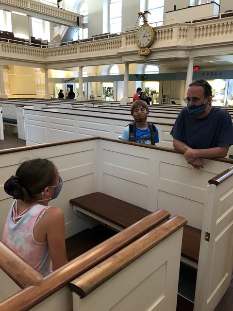 Different families would sit in each box