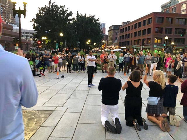 And stopped to watch street performers on the way home