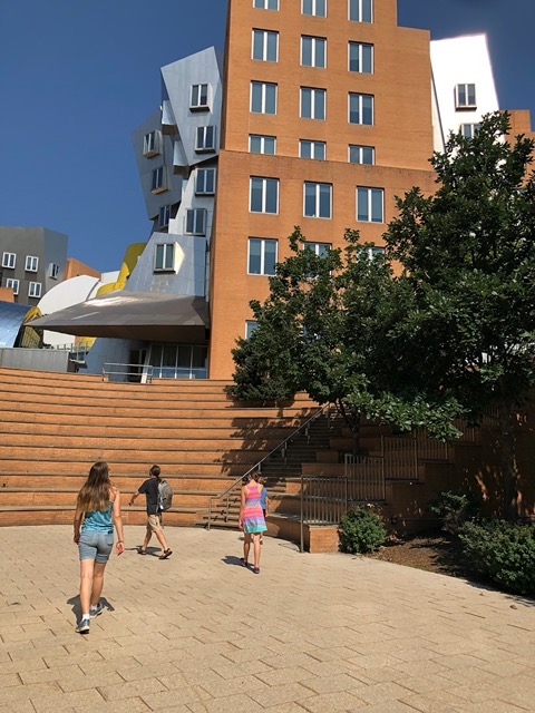 Walking up to the CS building